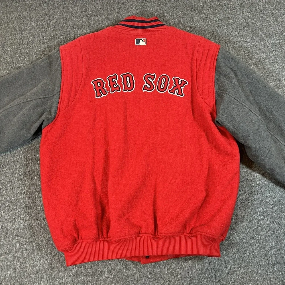 Vintage Majestic MLB Boston Red Sox Quilted Wool Bomber Varsity Jacket Size XL - Picture 12 of 14